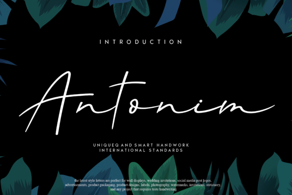 Antonim: A Flowing Script for Web Design