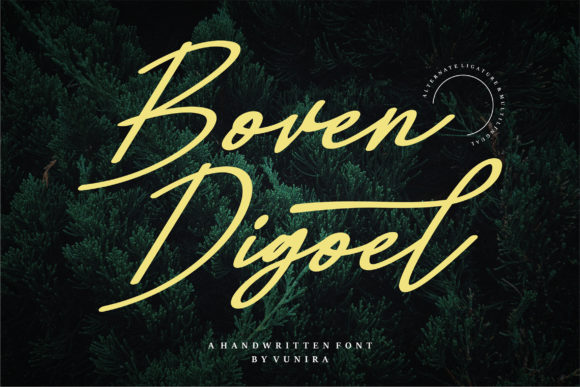 Boven Digoel: A Handwritten Font for Elegant Design