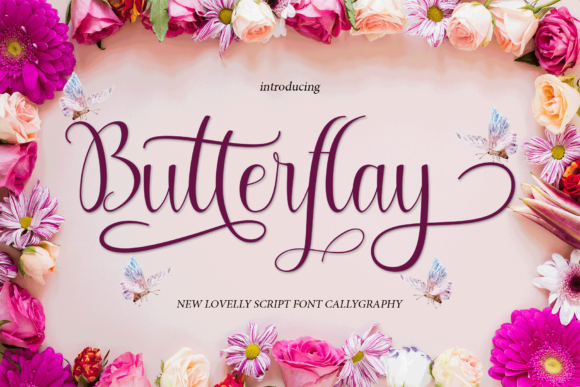 Butterflay: A Delicate Script Font