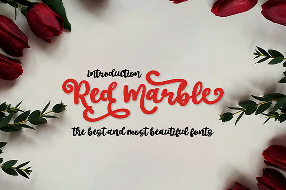 Red Marble Font for Business Branding