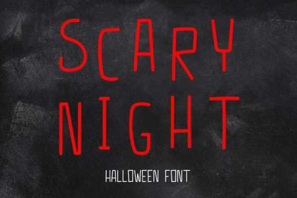 Scary Night Font for Halloween Crafts