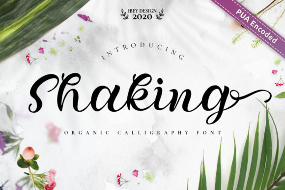 Shaking: A Flowing Handwritten Font